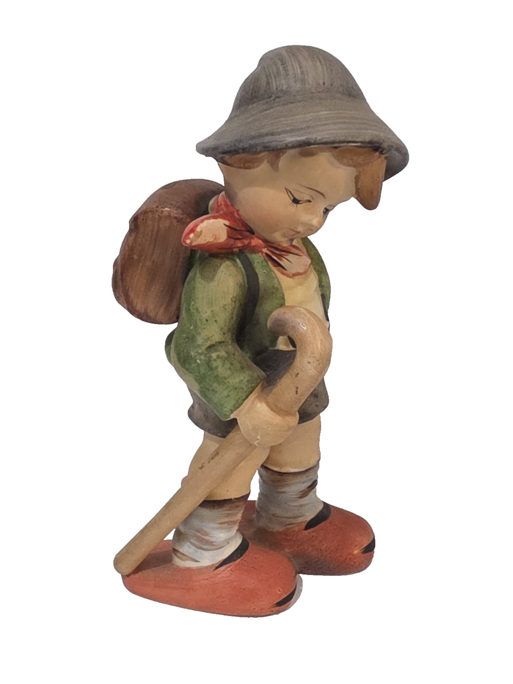 MID CENTURY ANTIQUE LITTLE DUTCH BOY OCCUPIED JAPAN HAND PAINTED CERAMIC FIGURE